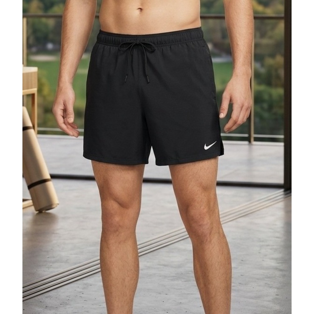 Nike Dri-FIT Black Athletic Running Shorts Men's L Pockets Athletic Running‎ Gym